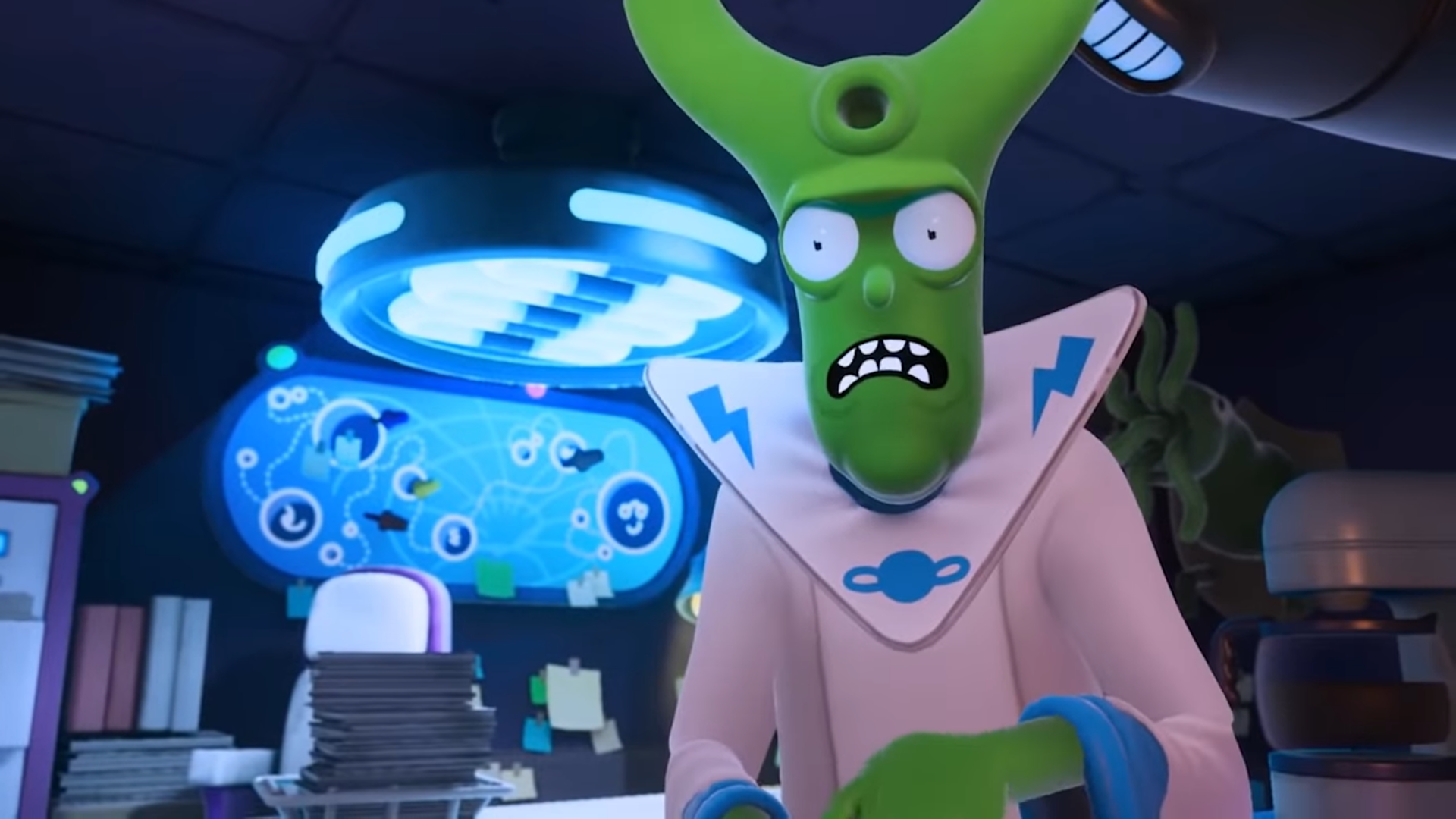 Trover Saves the Universe title screen for Nintendo Switch