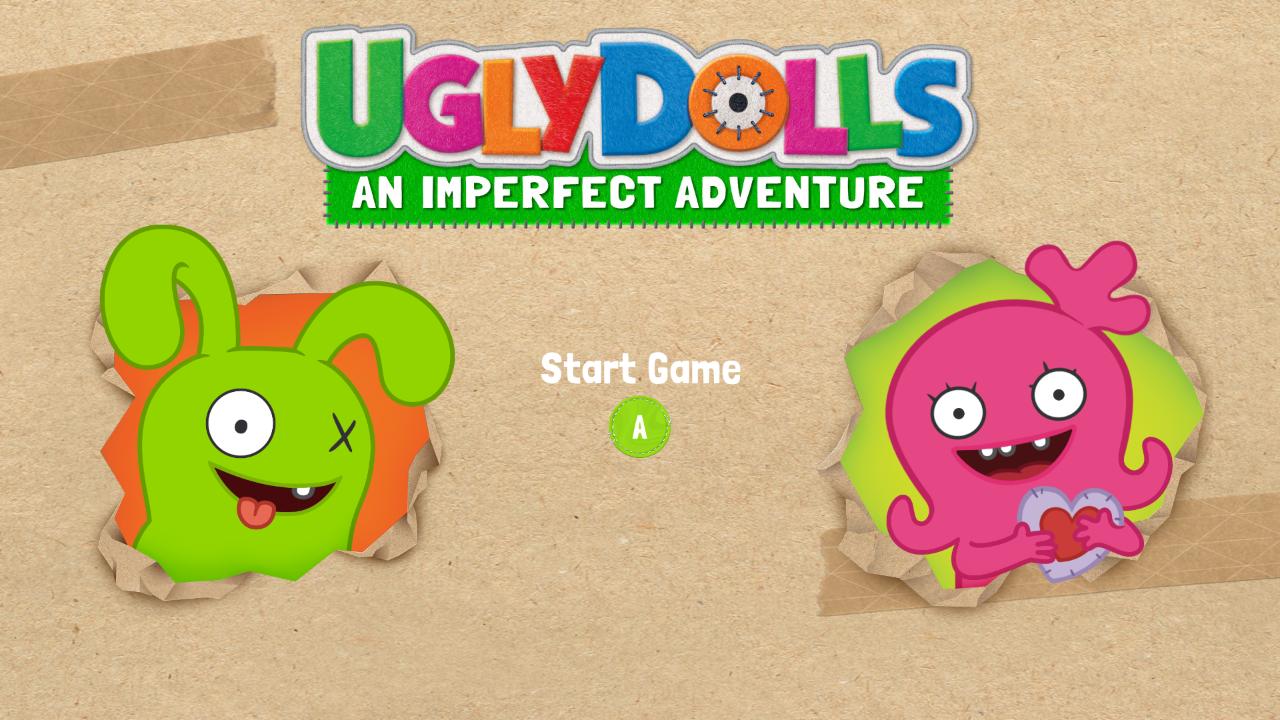 Ugly Dolls: An Imperfect Adventure title screen for Nintendo Switch