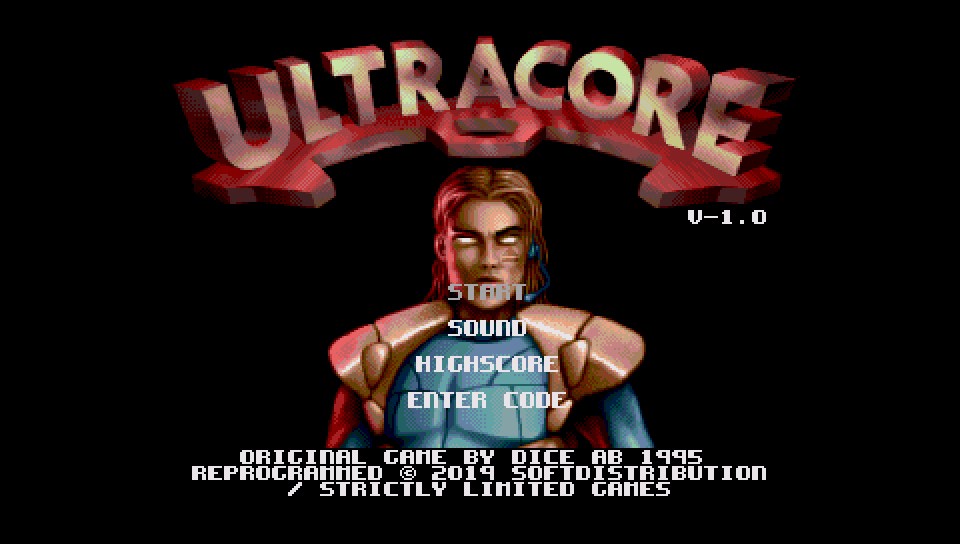 Ultracore [Collector's Edition] title screen for Nintendo Switch