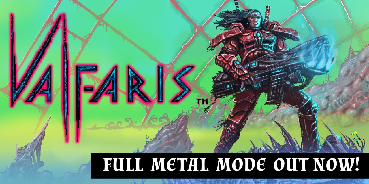 Valfaris title screen for Nintendo Switch