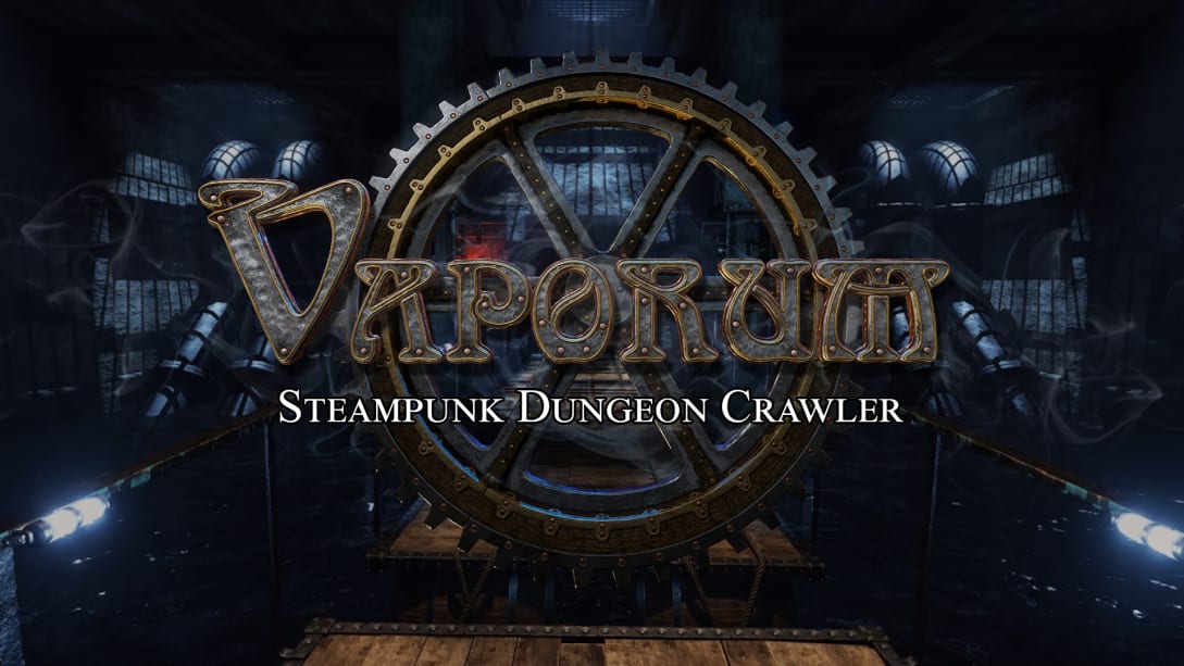 Vaporum title screen for Nintendo Switch