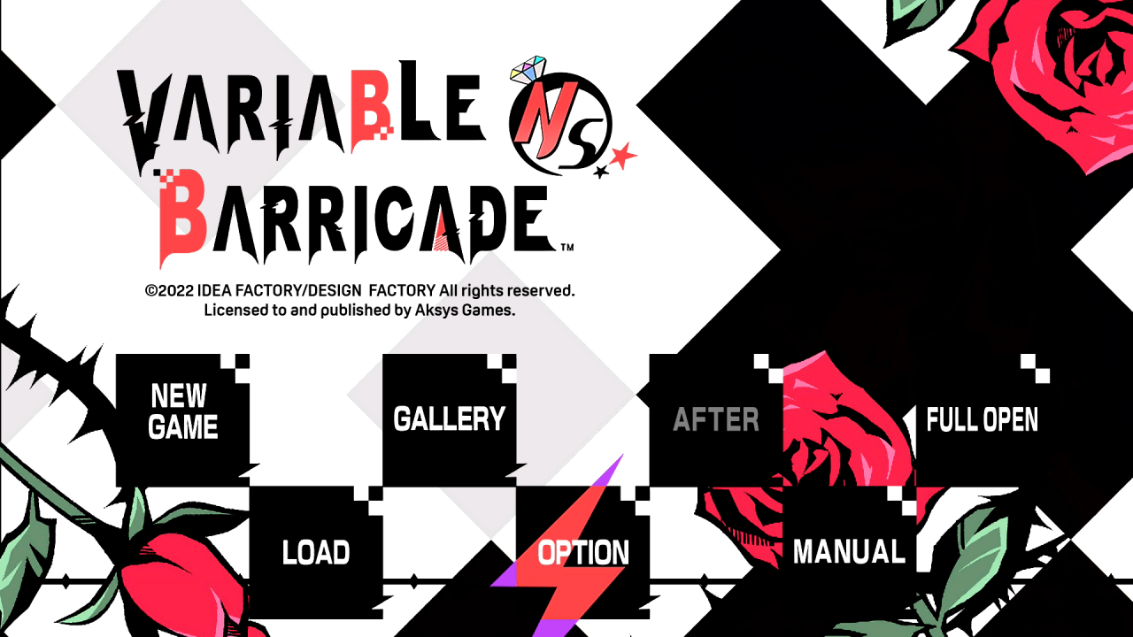 Variable Barricade title screen for Nintendo Switch
