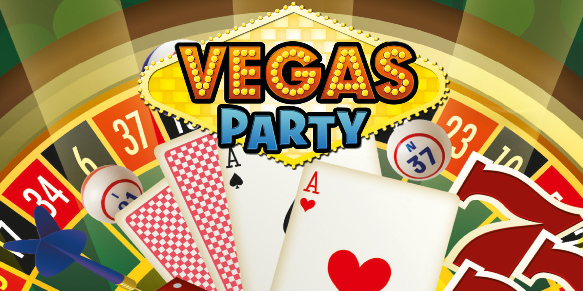 Vegas Party title screen for Nintendo Switch