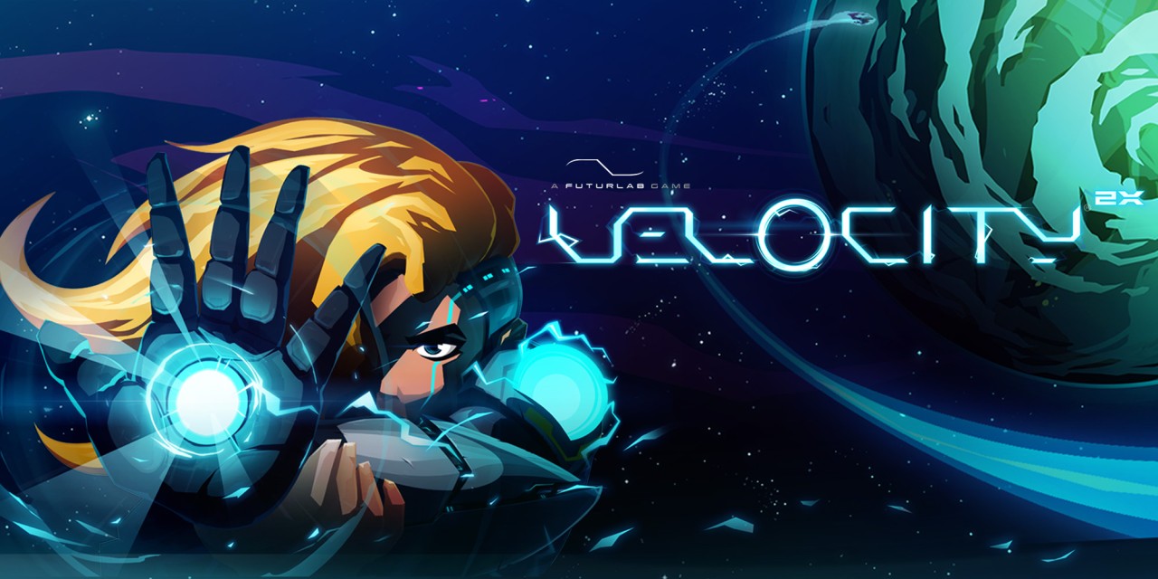 Velocity 2X title screen for Nintendo Switch