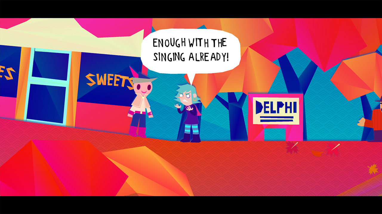 Wandersong title screen for Nintendo Switch