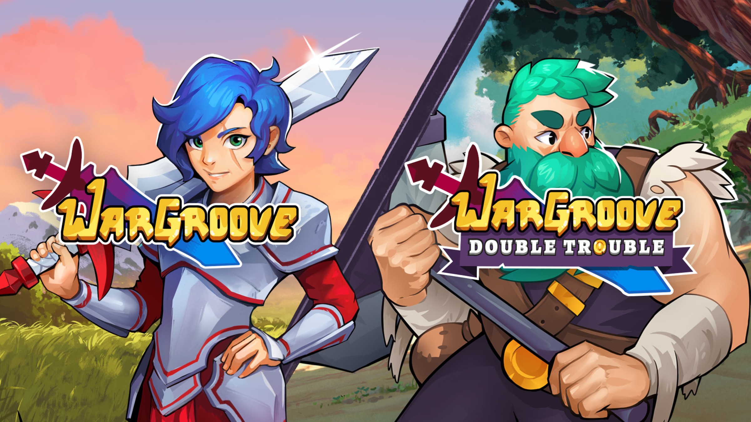 Wargroove Deluxe Edition title screen for Nintendo Switch