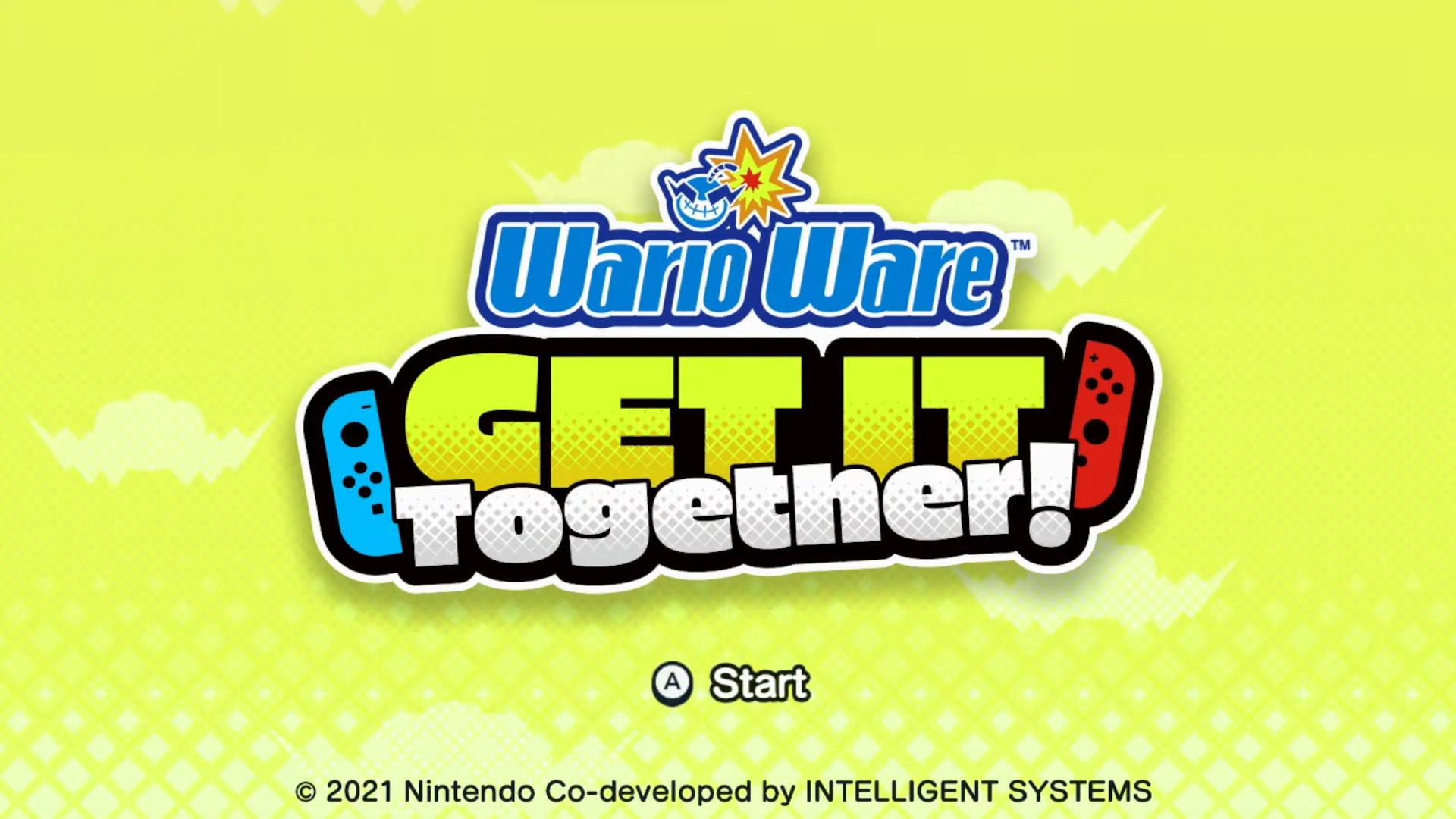 WarioWare: Get It Together title screen for Nintendo Switch