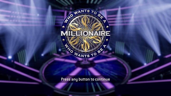 Who Wants to Be A Millionaire title screen for Nintendo Switch