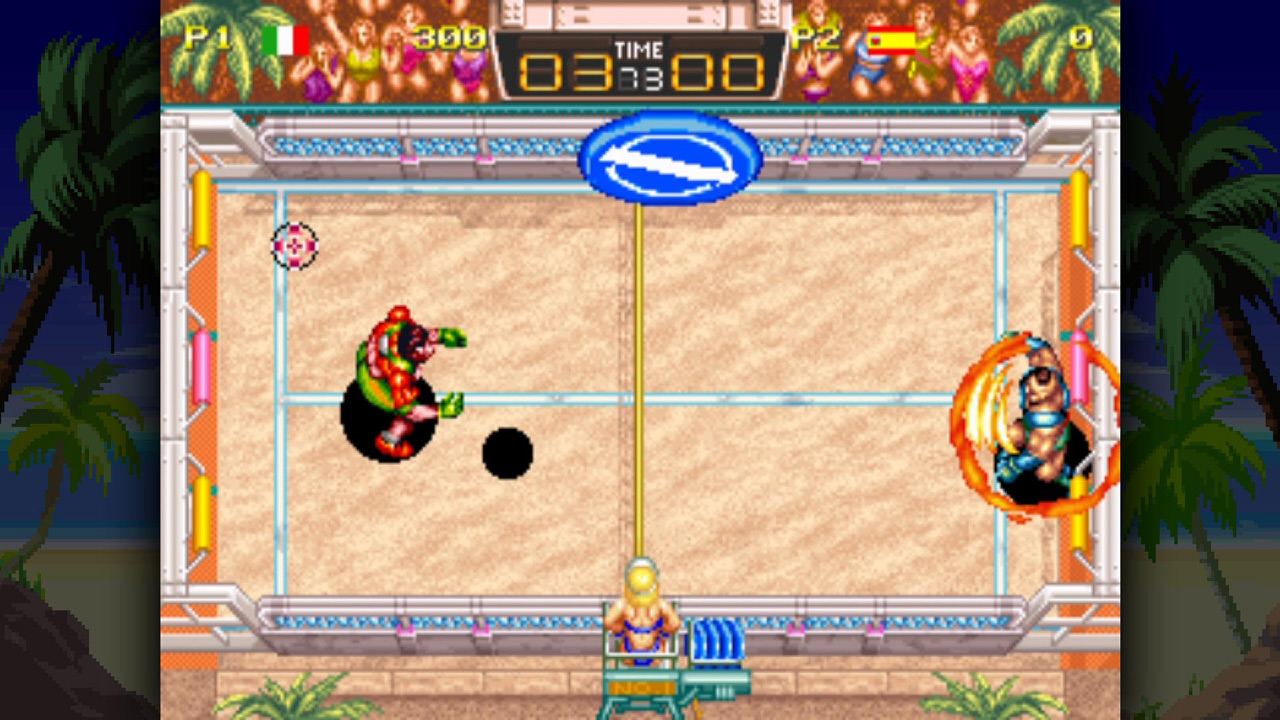 Windjammers title screen for Nintendo Switch