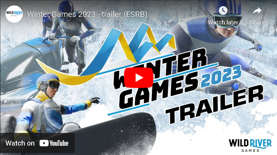 Winter Games 2023 title screen for Nintendo Switch