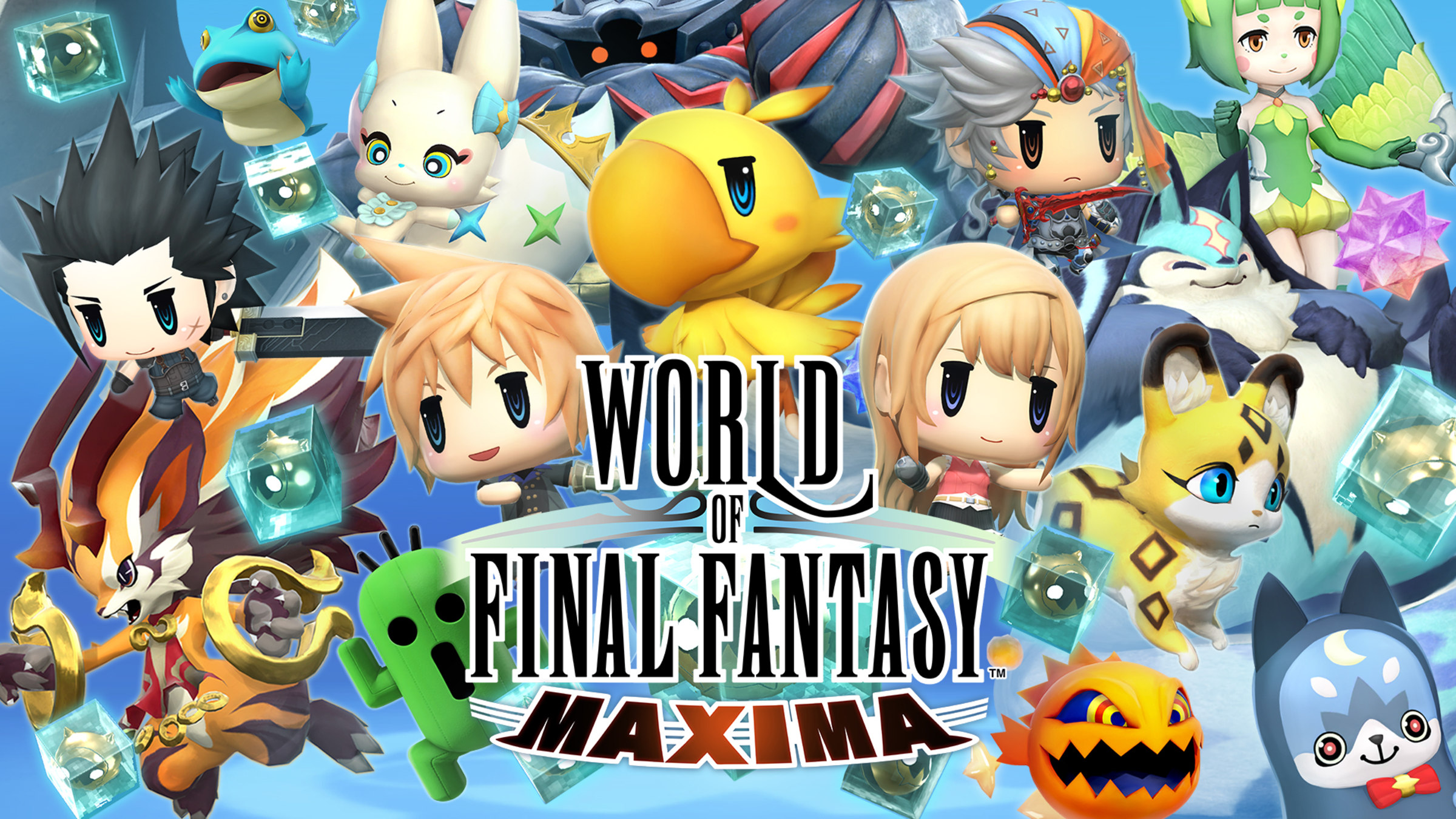 World of Final Fantasy Maxima title screen for Nintendo Switch