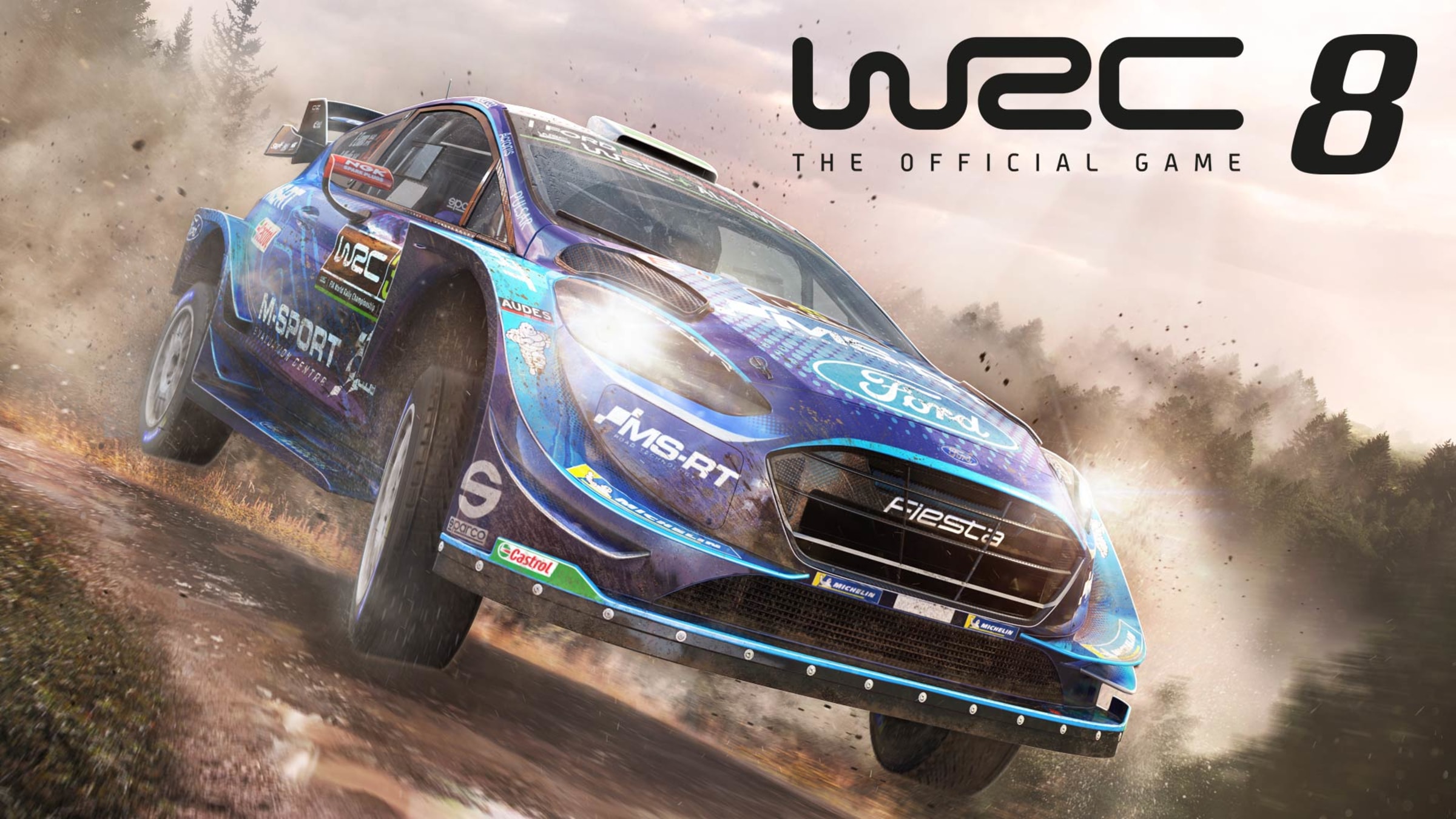 WRC 8 title screen for Nintendo Switch