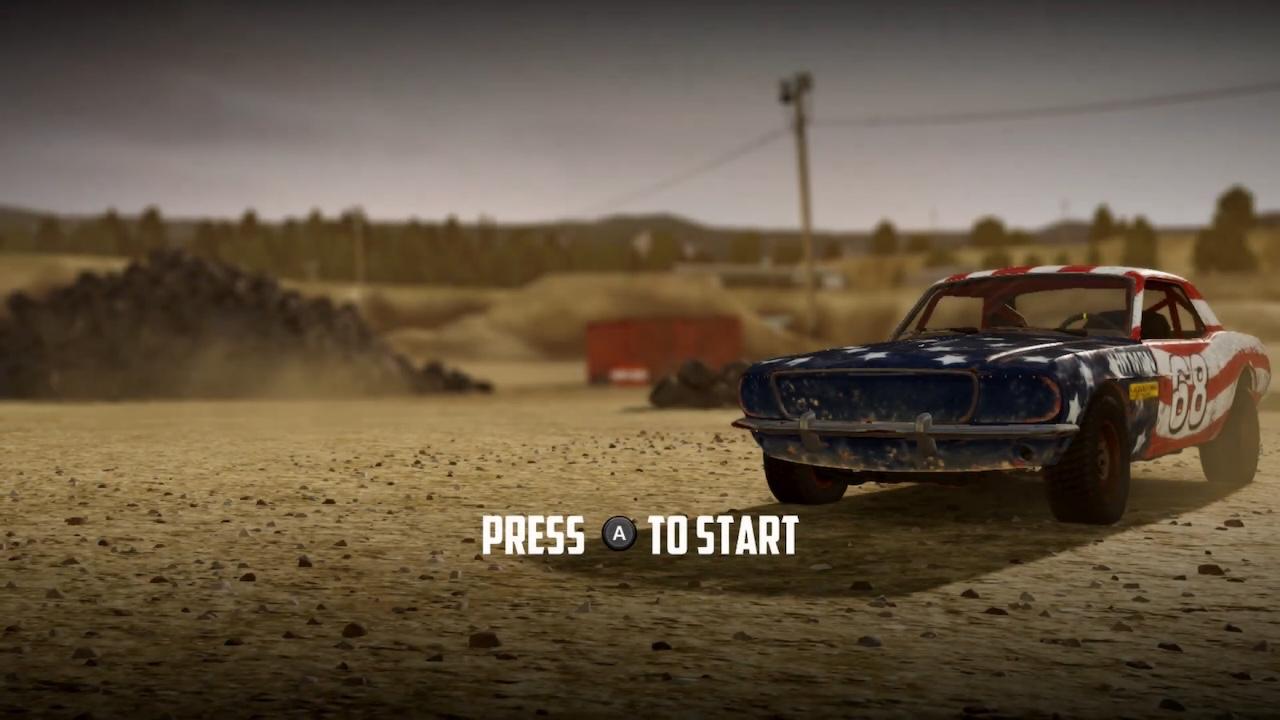 Wreckfest title screen for Nintendo Switch