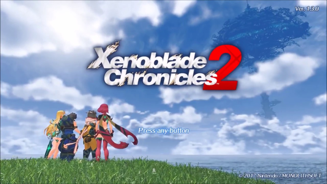 Xenoblade Chronicles 2 title screen for Nintendo Switch