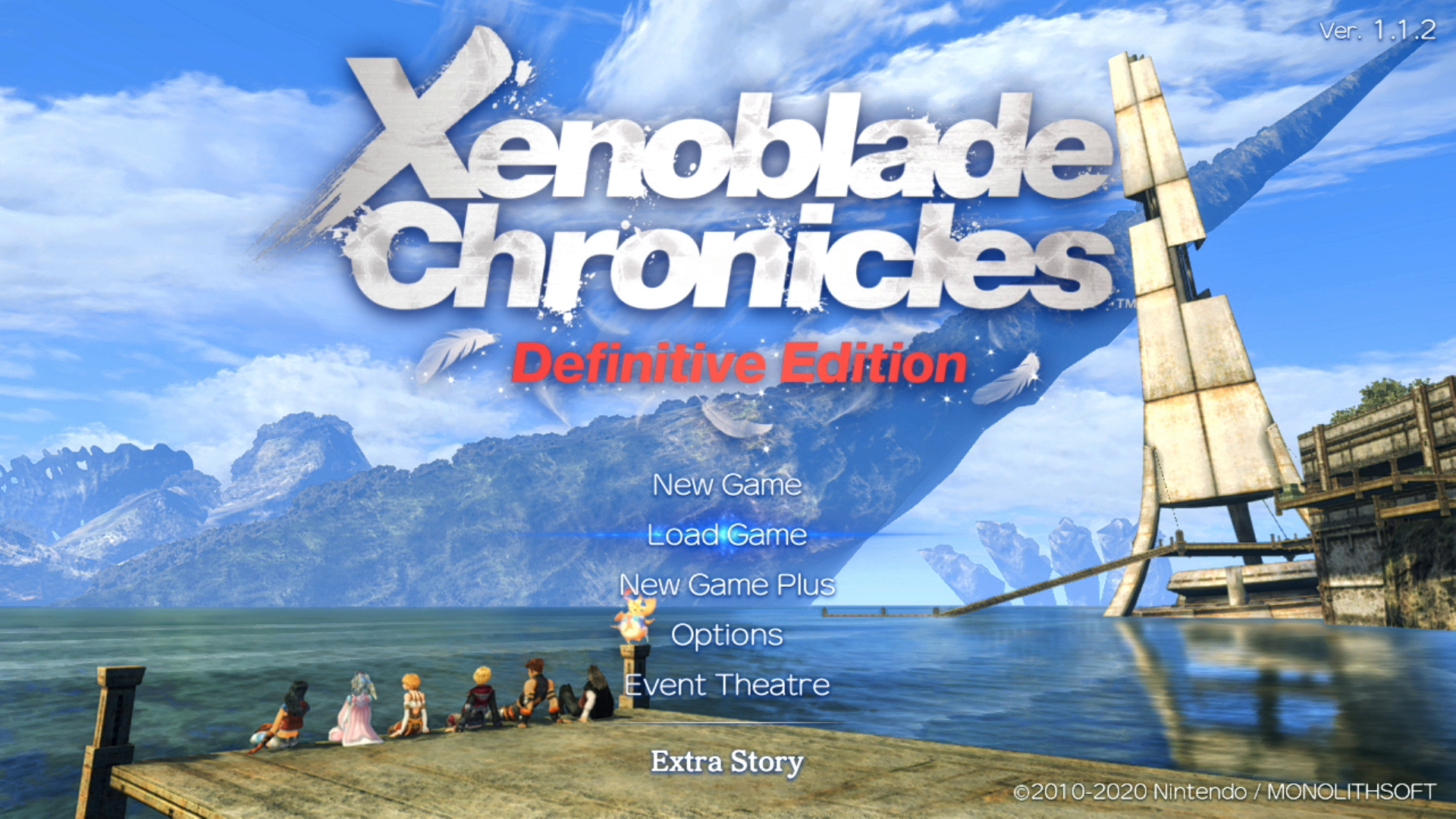 Xenoblade Chronicles: Definitive Edition [Not For Resale] title screen for Nintendo Switch