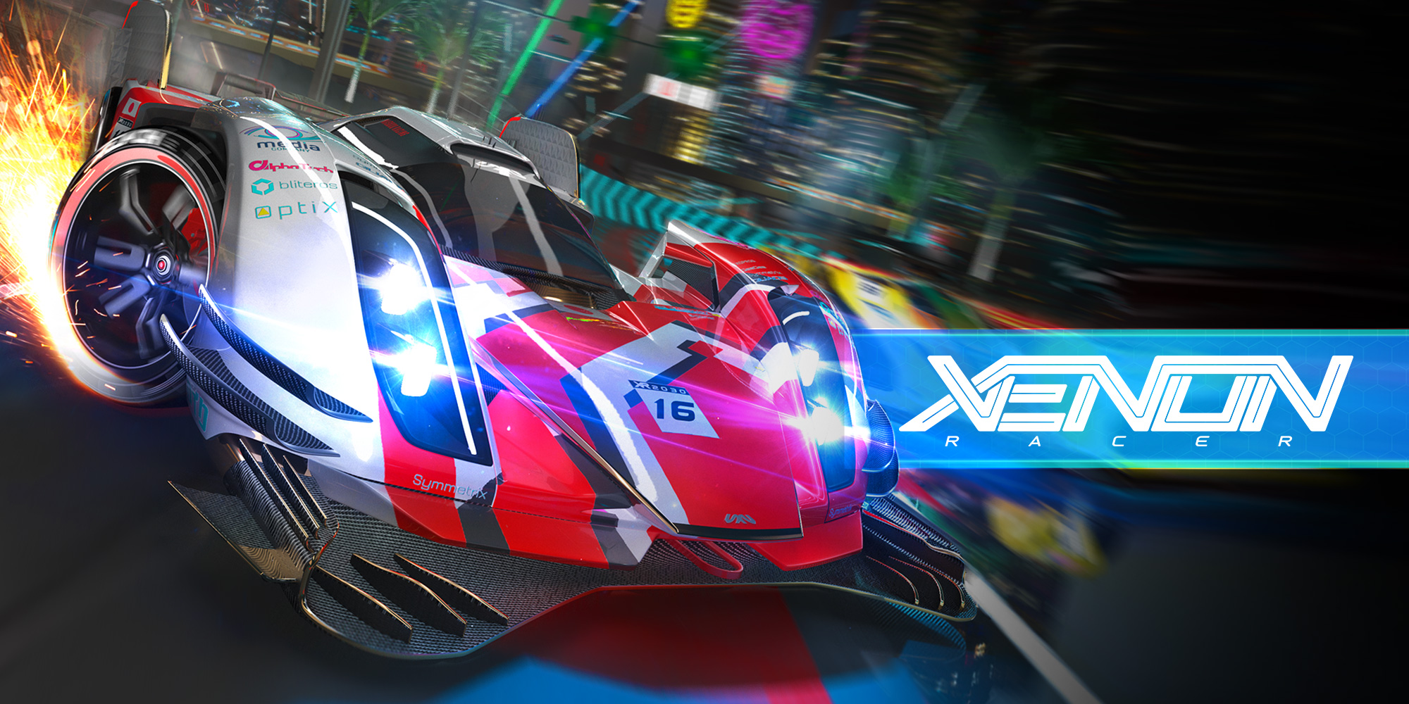 Xenon Racer title screen for Nintendo Switch