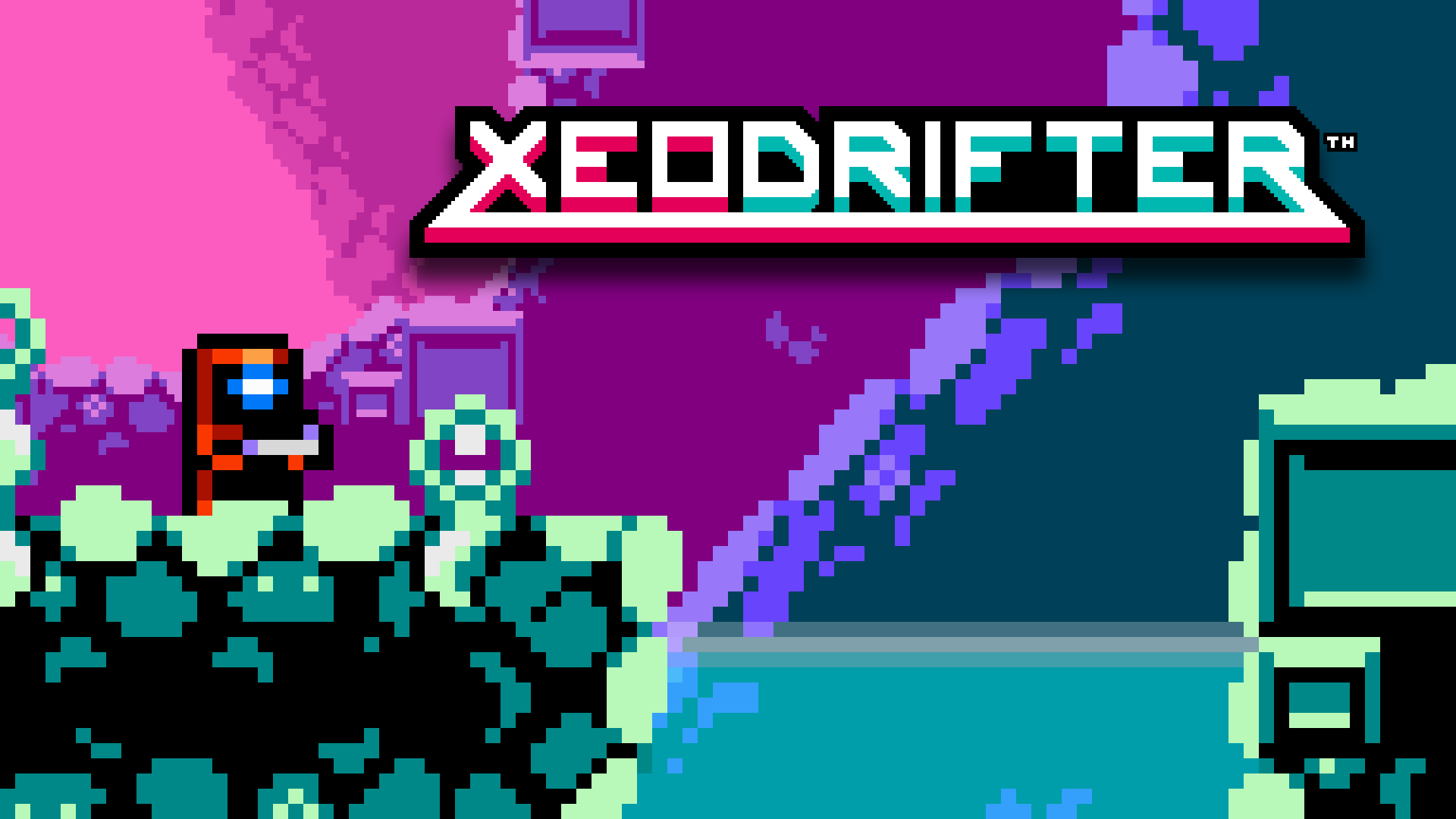 Xeodrifter title screen for Nintendo Switch