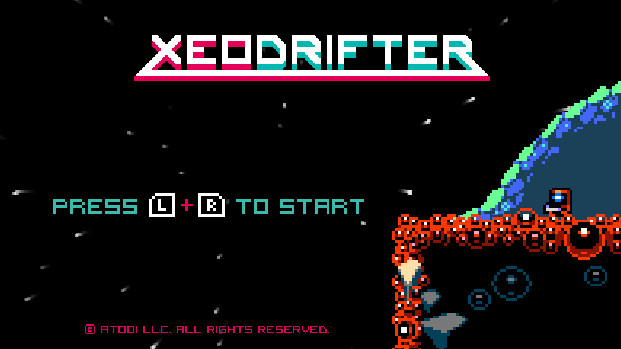 Xeodrifter title screen for Nintendo Switch