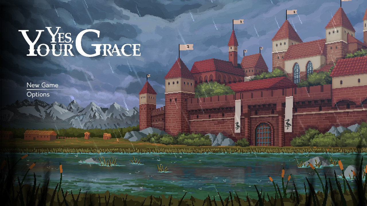 Yes, Your Grace title screen for Nintendo Switch