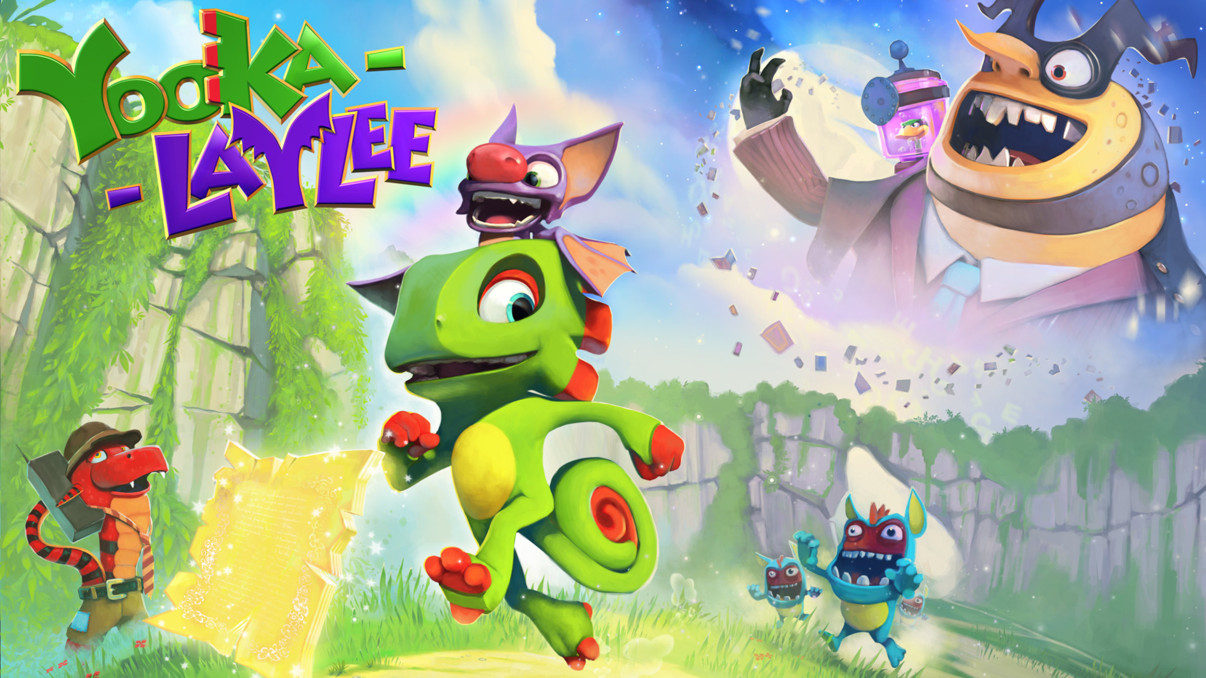 Yooka-Laylee title screen for Nintendo Switch