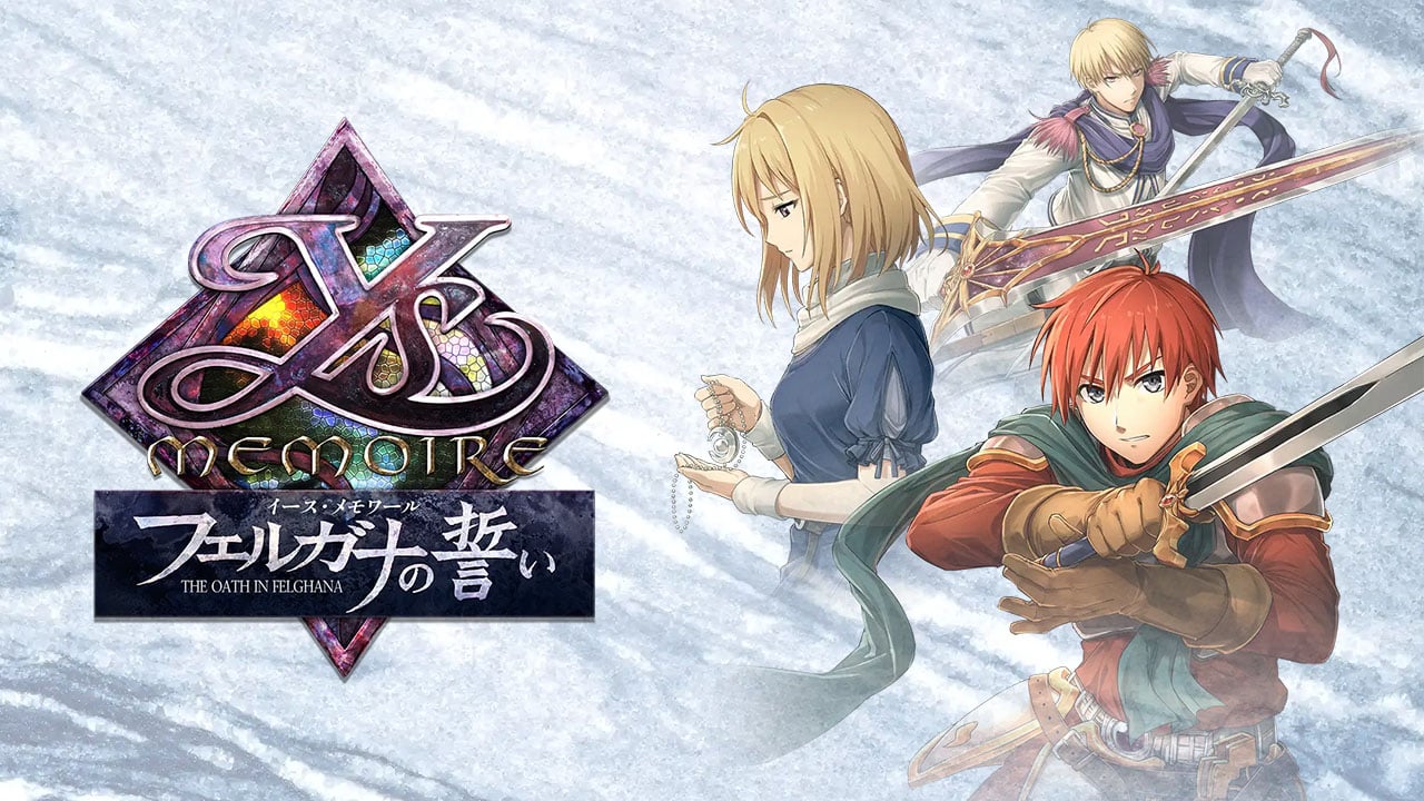 Ys Memoire: The Oath In Felghana title screen for Nintendo Switch