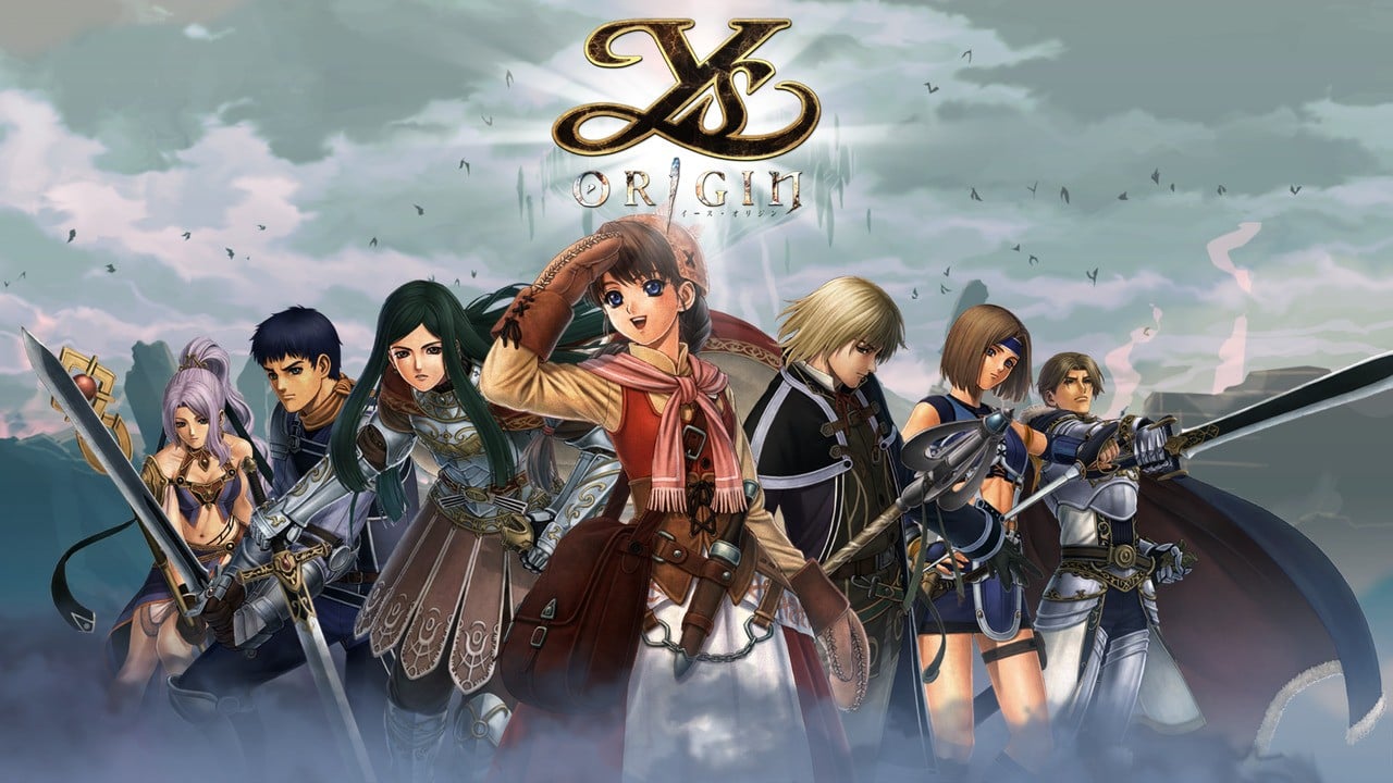Ys Origin title screen for Nintendo Switch