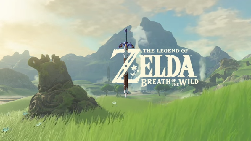Zelda Breath of the Wild title screen for Nintendo Switch