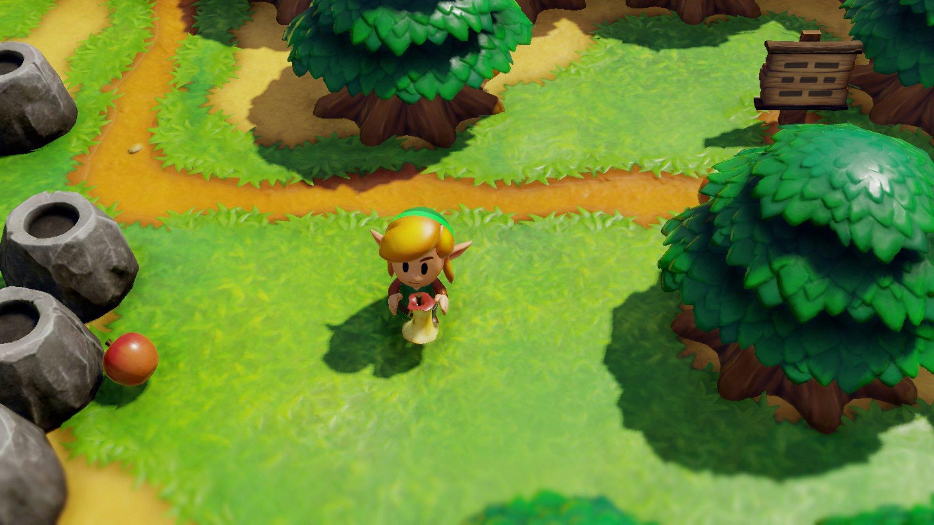 Zelda Link's Awakening title screen for Nintendo Switch