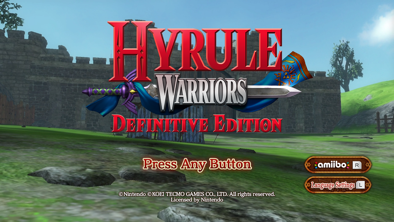 Zelda Musou: Hyrule All Stars DX title screen for Nintendo Switch