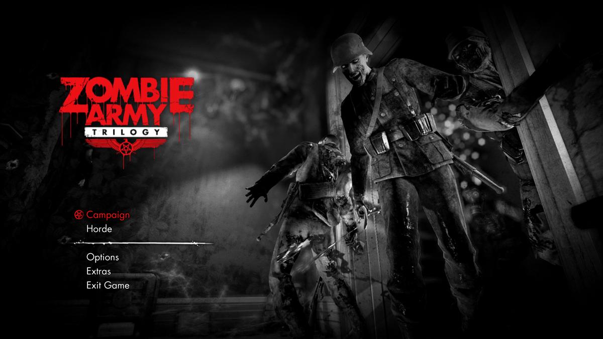 Zombie Army Trilogy title screen for Nintendo Switch