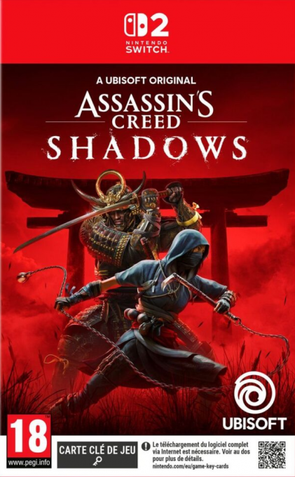 Assassin's Creed Shadows box art for Nintendo Switch 2