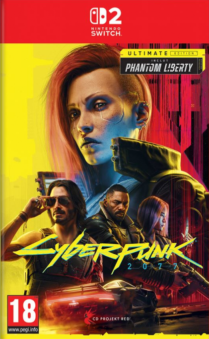 Cyberpunk 2077: Ultimate Edition box art for Nintendo Switch 2
