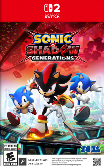 Sonic X Shadow Generations box art for Nintendo Switch 2