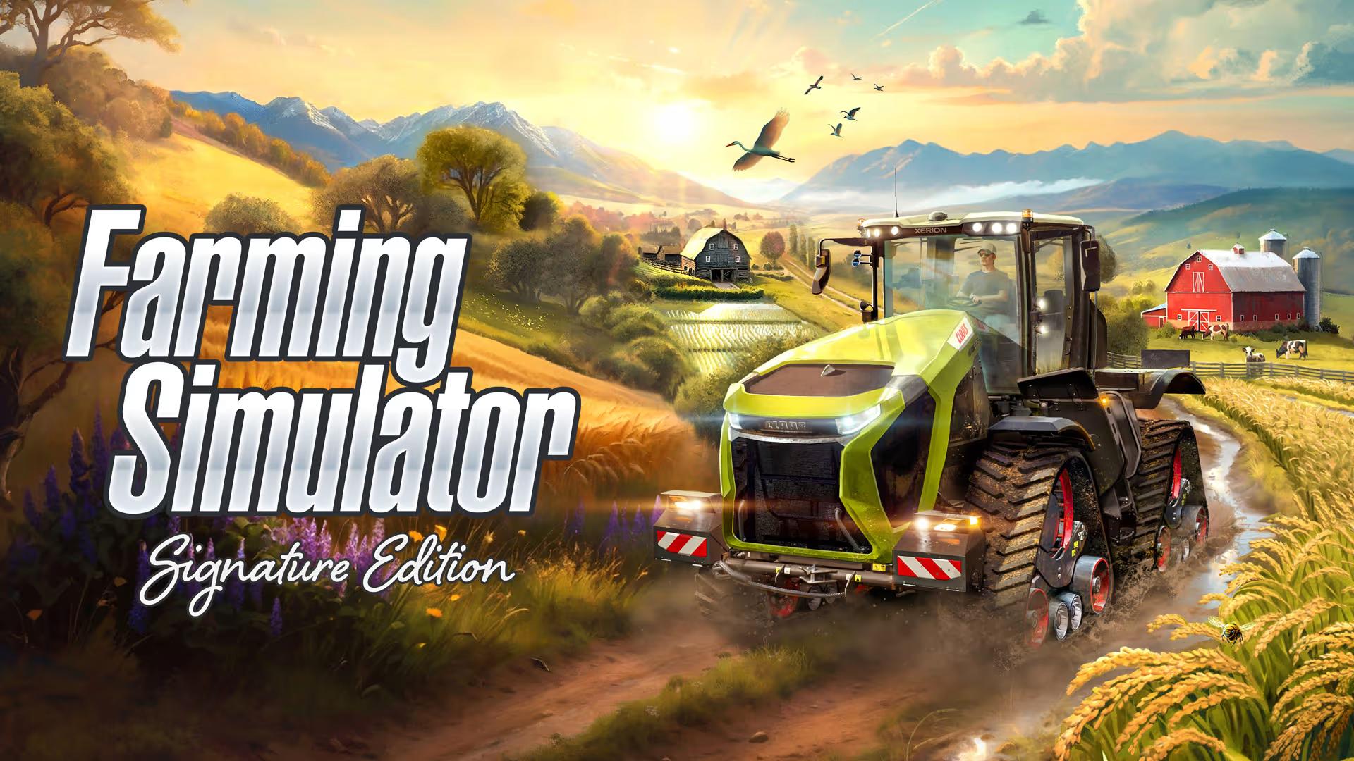 Farming Simulator: Signature Edition title screen for Nintendo Switch 2