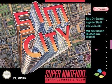 SimCity box art for Super Nintendo