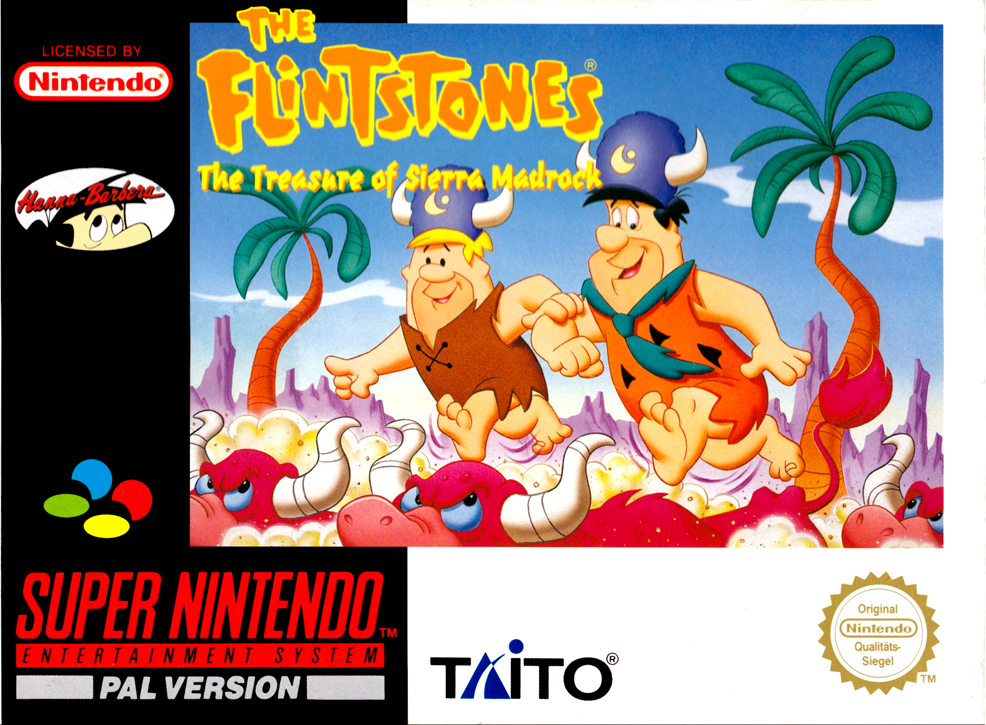 The Flintstones The Treasure of Sierra Madrock box art for Super Nintendo