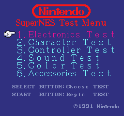 NTF 2.5 Test Cartridge screenshot 2 for Super Nintendo
