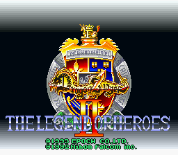 Dragon Slayer: Eiyuu Densetsu II title screen for Super Famicom