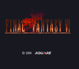 Final Fantasy VI title screen for Super Famicom