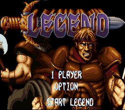 Legend title screen for Super Nintendo