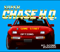 Super Chase H.Q. title screen for Super Nintendo