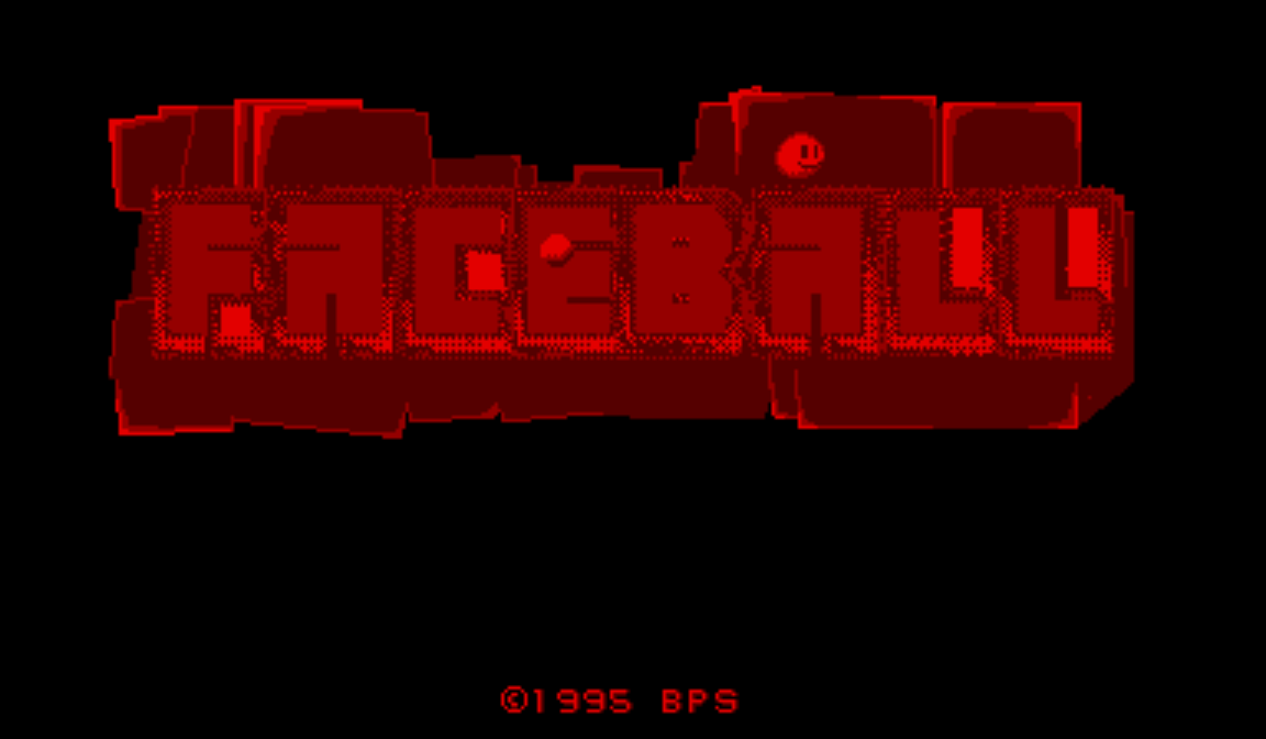 Faceball Remastered title screen for Virtual Boy