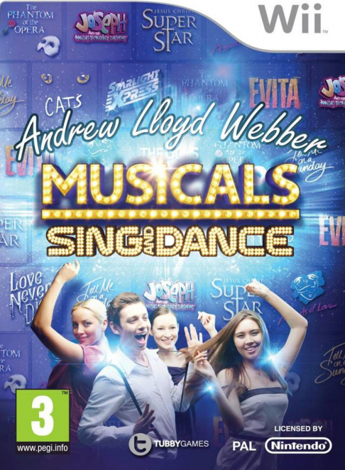 Andrew Lloyd Webber Musicals: Sing and Dance box art for Wii