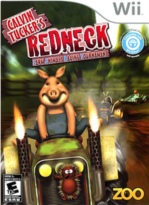 Calvin Tucker's Redneck Farm Animal Racing Tournament box art for Wii