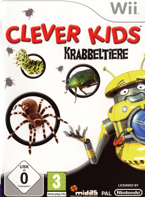 Clever Kids Creepy Crawlies box art for Wii
