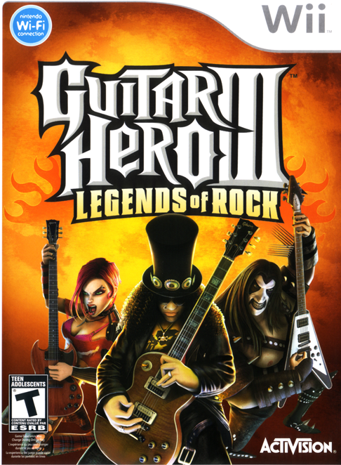 Guitar Hero III: Legends of Rock box art for Wii