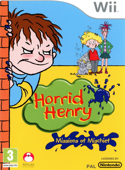 Horrid Henry Missions of Mischief box art for Wii