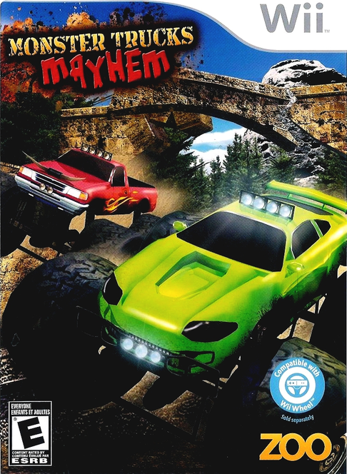 Monster Trucks Mayhem box art for Wii