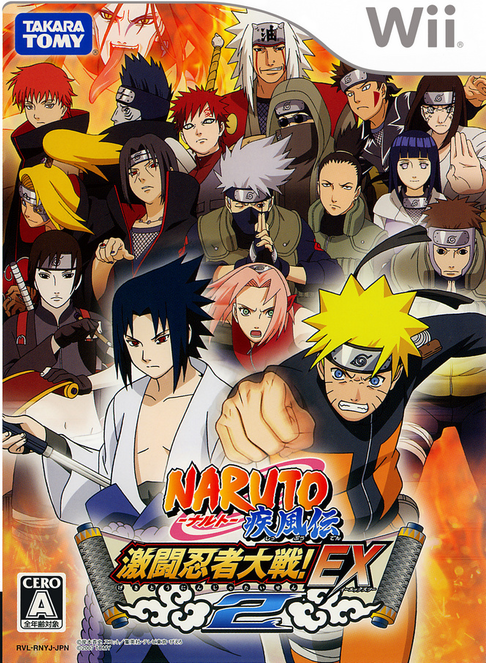 Naruto Shippuden: Gekitou Ninja Taisen EX 2 box art for Wii