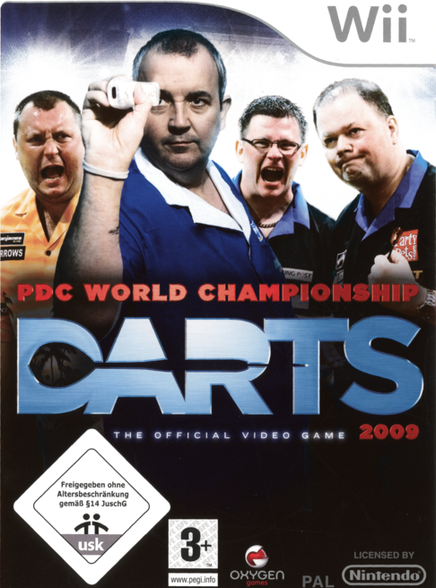 PDC World Championship Darts 2009 box art for Wii